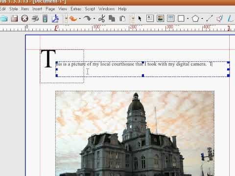 Tutorial Overview of Scribus, creating a pdf document