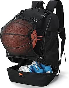 MIER Basketball Backpack Bags Sports Gym Backpacks with Shoe Compartment and Ball Holder for Adult Men Large Soccer Bag