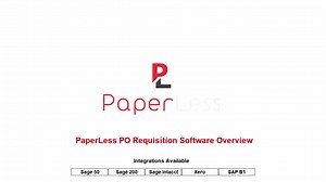 PO Requisition & Approval Software for Sage, Xero & SAP | PaperLess Demo