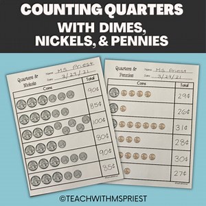 Counting Quarters with Dimes, Nickels, and Pennies | Math for Special Education