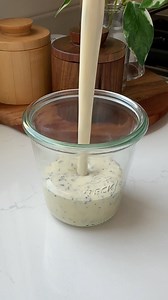 This creamy poppy seed dressing pairs perfectly with my poppy seed chicken pasta salad. We love to serve it as a side or easy dinner with bowtie pasta, chicken, sweet grapes and crunchy almonds. | Eating Bird Food