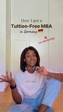 How a got a tuition-free MBA in Germany (as a Nigerian) #studyfree