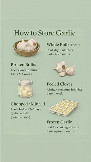 How to Store Garlic So It Lasts Longer! Secret Tips Revealed. #healthyeating #naturalhealth #hacks