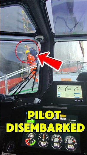 Disembarking the pilot from outbound vessel ⚓️ 🚢🛥 #pilotboat #marineservices #marinelife