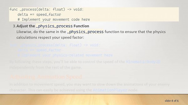 How to Adjust the Speed of a Single Node in Godot