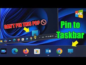 Drag to Taskbar Showing 🚫? Fix My PC Pin Issue in Windows 11