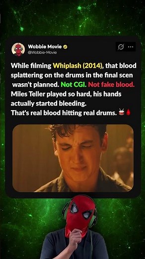 While Filming Whiplash (2014), That Blood On The Drums Was Completely Real 🥁🩸