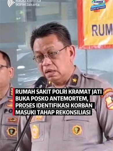 Identifikasi Korban Kecelakaan KA di RS Polri