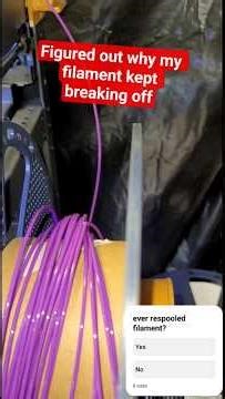 Damaged my filament after respooling #youtubeshorts #3d #3dprinting