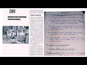Class 12 Geography NCERT Notes Chapter 8 Manufacturing Industries