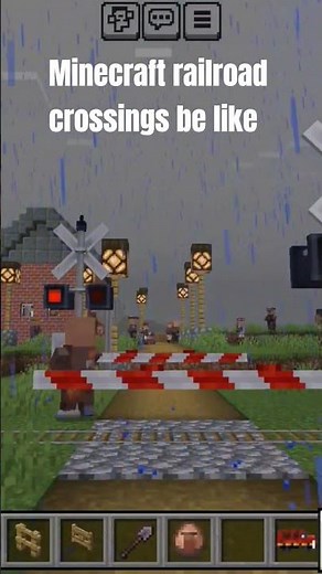 Minecraft railroad crossings be like pt3 #minecraft #railfan