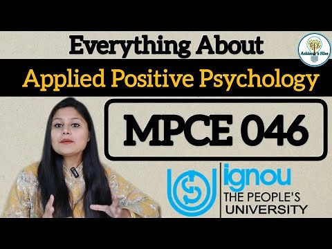 Applied Positive Psychology MPCE 046 #ignoumapsychology #positivepsychology #ignoumapc #ignou