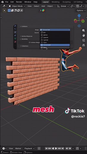 Romper una pared de ladrillos en Blender: método realista paso a paso