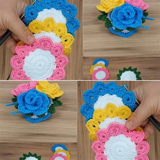 3.1K views · 27 reactions | Amazing ! Crochet Spring Flower Basket  #crochet #crochetflower #diy #handmade #crocheting #crochetbasket | Knitting Patterns DIY | Facebook