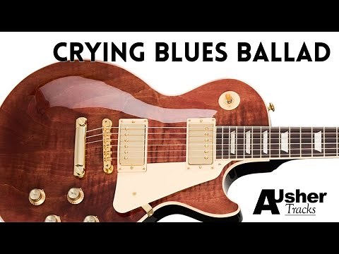 Cry Blues Ballad Guitar Backing Track Jam in D major