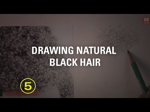 How to Draw Natural Black Hair (Touchable Textures #6)