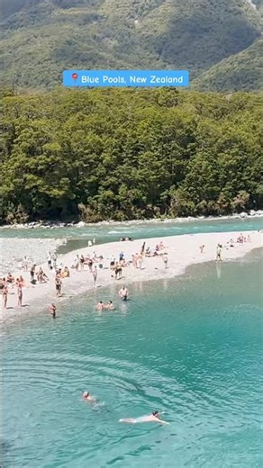 Blue Pools New Zealand #travel #beach #trending #trendingshorts #newzealand