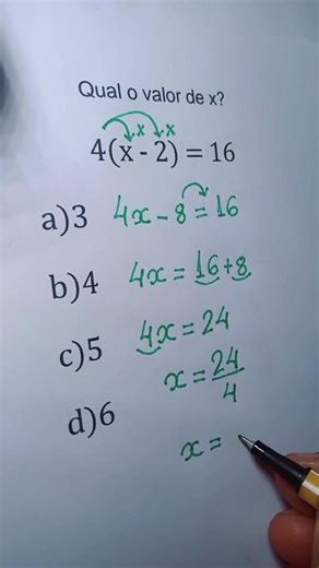 4(x-2)=16 #maths #mathsfacile #astucemaths