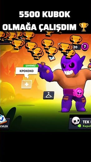 5500 Kubok olmağa çalışdım 🏆#videogames #brawlstars #əlikogaming