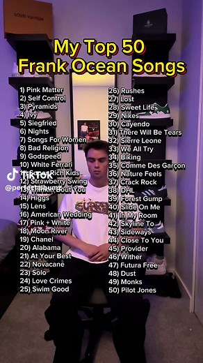 My Top 50 Frank Ocean Songs #frankocean #rnb #frankoceantiktok