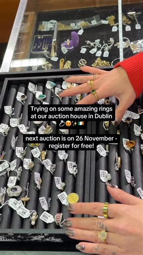We have an auction coming up on 26 November, the ring trays are out, it’s time to try on some of the amazing rings from this upcoming auction! Register for free on our site, take a look at the catalogue, DM us if there’s any pieces in particular that you’d like to see us try on or see in closer detail! 💍👀 #oreillysauctionrooms #irishauction #irishjewellery #dublinjewellery #dublinrings #finejewellery #irishauction #jewellery #liveauction #naturaldiamonds #oreillysauctionrooms #jewelleryauction