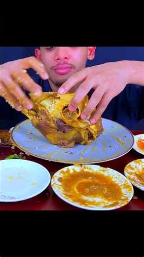 Whole Giant Mutton Head #mukbang #asmr #eatingshow #viral #spicyfood #eating