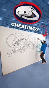 Using VR to paint a Mural!! #quest3s #mural #sketchvr | Ten Hundred