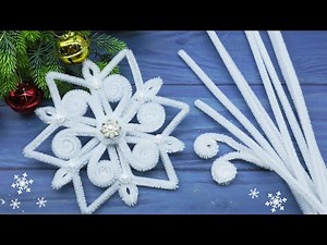 ❄️ Beautiful Snowflake make of Pipe Cleaners 💖 Christmas Decorations