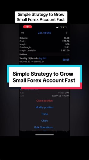 Simple Strategy to Quickly Grow a Small Forex Account