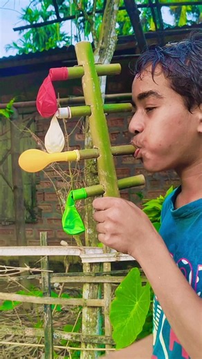 DIY Wooden Creations with Colourful Balloons Toys #ideas#shorts