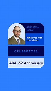 The ADA, Americans with Disabilities Act, turns 32 today!🥳🎂🎈In honor of this important event, we asked five people with disabilities how the ADA has impacted them. Check out what John Ross Rizzo, living with Low Vision, has to say! #ThanksToTheAda #ADA #WCAG #WebAccessibility #accessibility #DiversityAndInclusion Transcript - - - Video Starts: [Upbeat music starts playing in the background] [Words appear one by one with accessiBe logo at the bottom] It’s the ADA’s *Americans with Disabilities