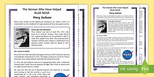 The Women Who Helped to Build NASA - Mary Jackson Fact File