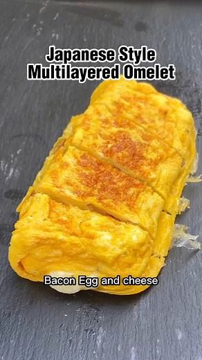 Stack your Omelet up with bacon, egg & cheese #omelet #bacon #cheese #breakfast #reels #japanese | Josh Elkin