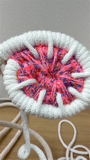 Start a new coiled basket with me 💕 For this one, I’m starting with Cottonella Pop in the color Girl, paired with 5mm braided macrame cord in off-white. The combo is already giving the prettiest contrast and I can’t wait to see it build round by round. All of your favorite yarns (in most colors!) have officially been restocked ✨ Shop the Handy Knots link in my bio and grab yours before they start disappearing again. Follow to see this basket come together 🤍 | MaCreme by Cre