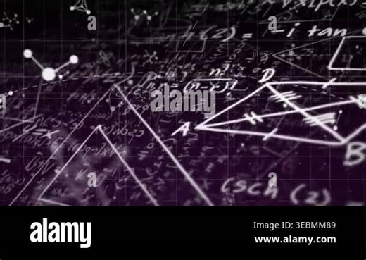 Animation of molecules and scientific data processing over black background. Global science, computing and data processing concept digitally generated video.