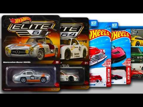 Showcase - Hot Wheels Elite 64 MB 300SL, LB Mazda RX-7, Euro Style, Red Editions, Mini GT New Models