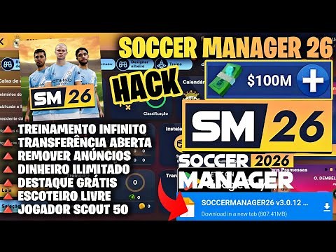 SM 26 (HACK UNLIMITED MONEY) v3.0.12 NEW UPDATE MOD MENU SOCCER MANAGER 26!