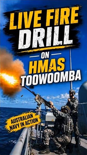 Australian Navy Fires Live Rounds at Sea #shorts #military #navy