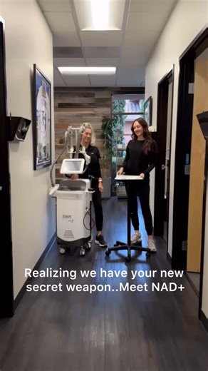 When NAD has the team feeling unstoppable 💉NAD is a coenzyme found in every cell in your body. Playing a huge role in DNA repair, brain function, and energy production. As we age, face stress, burnout, illness arises, our NAD levels naturally decline and so does our overall vitality.. Benefits of boosting up with NAD with us: 🔋Boosts energy mitochondrial function 💧Aids in detox recovery 🙂 Supports mood overall wellness 🧠 Improves mental clarity focus 🧪 Slows signs of aging at a cellular le