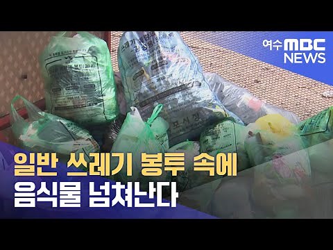 일반 쓰레기 봉투 속에 음식물 넘쳐난다 -R (230505금/뉴스데스크)