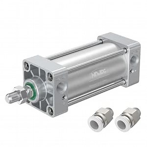 SC Air Cylinder 1-1/4 inch (32mm) Bore 2 inch (50mm) Stroke, Double Acting Aluminum Pneumatic Cylinder for Industrial Automation (SC32X50)