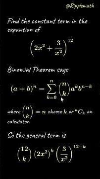 Find Constant term in binomial expansion with binomial theorem 1