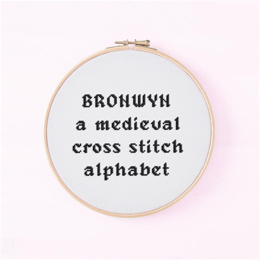 Medieval Script Cross Stitch Alphabet - Bronwyn - Full PDF Pattern - Decorative Gothic Font - Etsy