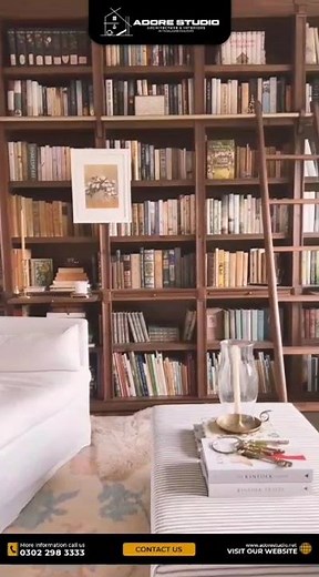 Elegant Home Library Design | Modern Reading Space Ideas by Adore Studio