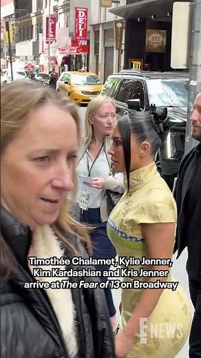 Timothée Chalamet, Kylie Jenner, Kim Kardashian and Kris Jenner arrive at "The Fear of 13."