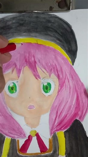 Anya Forger Painting | Spy x Family Anime Art Timelapse #shorts #animeart #mangaart #painting