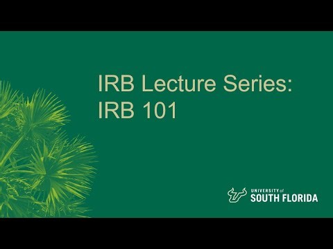 Lecture IRB 101 (Updated 2024)