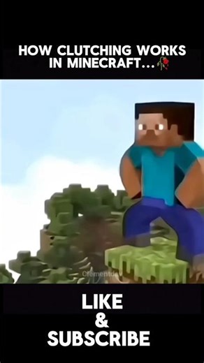 How clutching works in Minecraft...🥀 #minecraft #edit #shorts