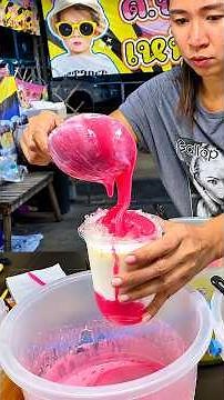 🔥 INSANE PINK STREET DESSERT! 😱🍧 You Won’t Believe How They Make It! #StreetFood