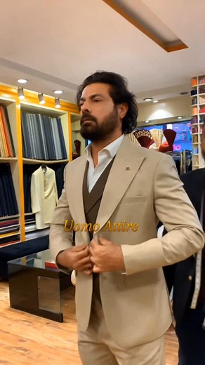 ✨Sohail Sameer exudes timeless elegance in this custom light skin 2-piece suit, perfectly contrasted with a deep brown waistcoat. A blend of tradition and modern style — tailored to perfection. more details plz visit our website uomoattire.com call / WhatsApp on 0300-7618666 0300-7668666 #SohailSameer #CustomSuit #ElegantStyle #PakistaniFashion #MensWear #DesiStyle #ClassicLook #SuitUp #WaistcoatVibes #PakistaniActor #StyleIcon #TimelessElegance #TikTokFashion #InstaStyle #DesiSwag #FormalVibes 